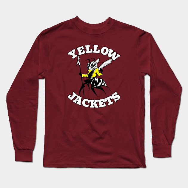 Yellow Jacket Mascot Long Sleeve T-Shirt by Generic Mascots